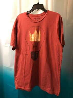 NYC Bulb t-shirt by PASTE - Vintage Red